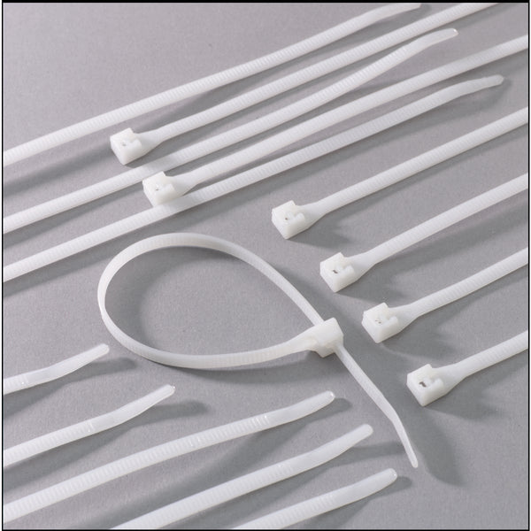 Gardner Bender DoubleLock 8 In. x 0.17 In. Natural Color Nylon Cable Tie (20-Pack)