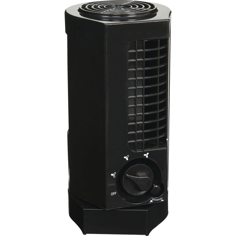 Best Comfort 12 In. 2-Speed Black Mini Tower Table Fan