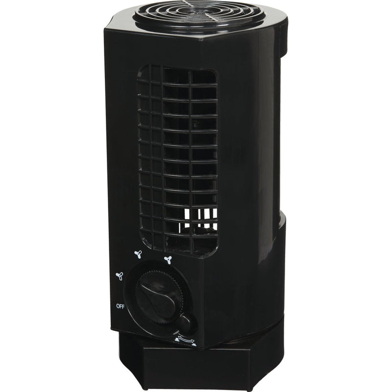 Best Comfort 12 In. 2-Speed Black Mini Tower Table Fan