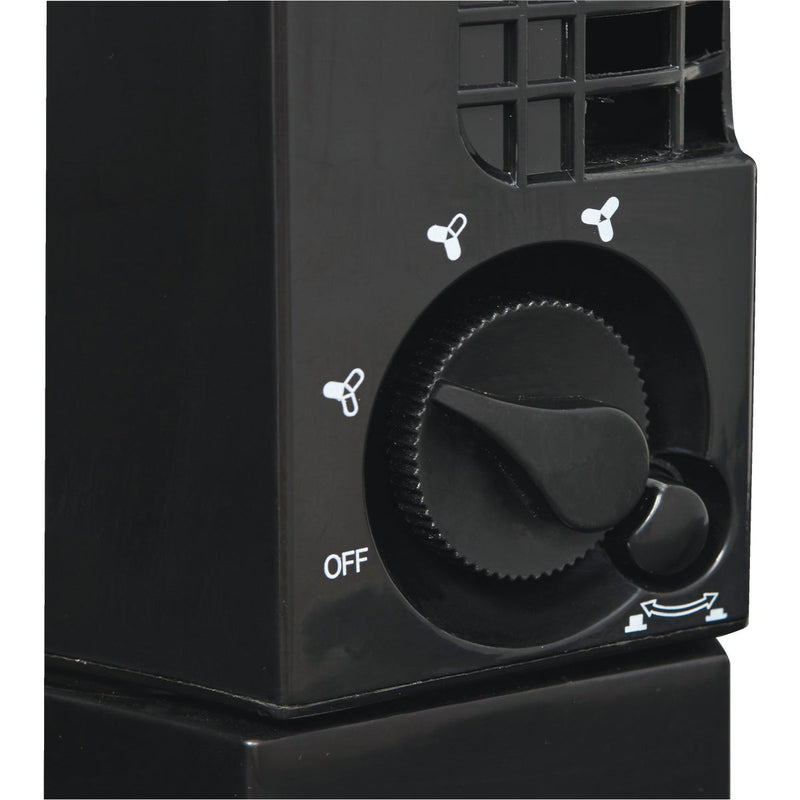 Best Comfort 12 In. 2-Speed Black Mini Tower Table Fan