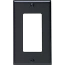Leviton Decora 1-Gang Smooth Plastic Rocker Decorator Wall Plate, Black