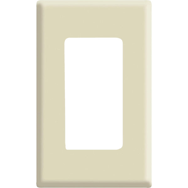 Leviton Decora Plus 1-Gang Poly Carbonate Screwless Decorator Wall Plate, Ivory