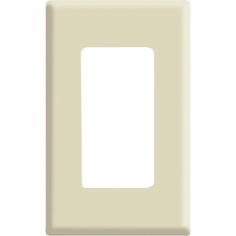 Leviton Decora Plus 1-Gang Poly Carbonate Screwless Decorator Wall Plate, Ivory