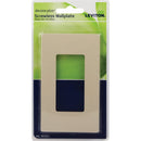 Leviton Decora Plus 1-Gang Poly Carbonate Screwless Decorator Wall Plate, Ivory