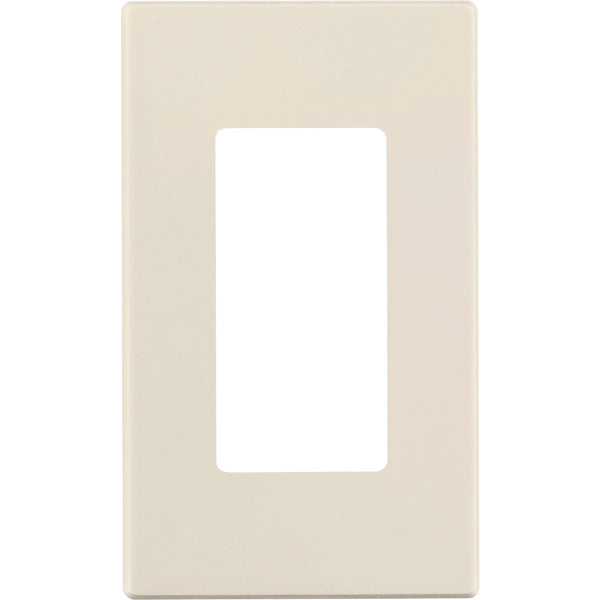 Leviton Decora Plus 1-Gang Poly Carbonate Screwless Decorator Wall Plate, Light Almond