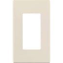 Leviton Decora Plus 1-Gang Poly Carbonate Screwless Decorator Wall Plate, Light Almond