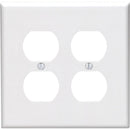 Leviton Mid-Way 2-Gang Smooth Plastic Outlet Wall Plate, White