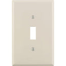 Leviton 1-Gang Plastic Oversized Toggle Switch Wall Plate, Light Almond