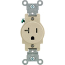 Leviton 20A Ivory Commercial Grade 5-20R Tamper Resistant Single Outlet