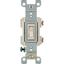 Leviton Residential Grade 15 Amp Toggle Single Pole Switch, Light Almond