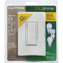 Lutron Diva Incandescent/Halogen/LED/CFL Light Almond Slide Dimmer Switch