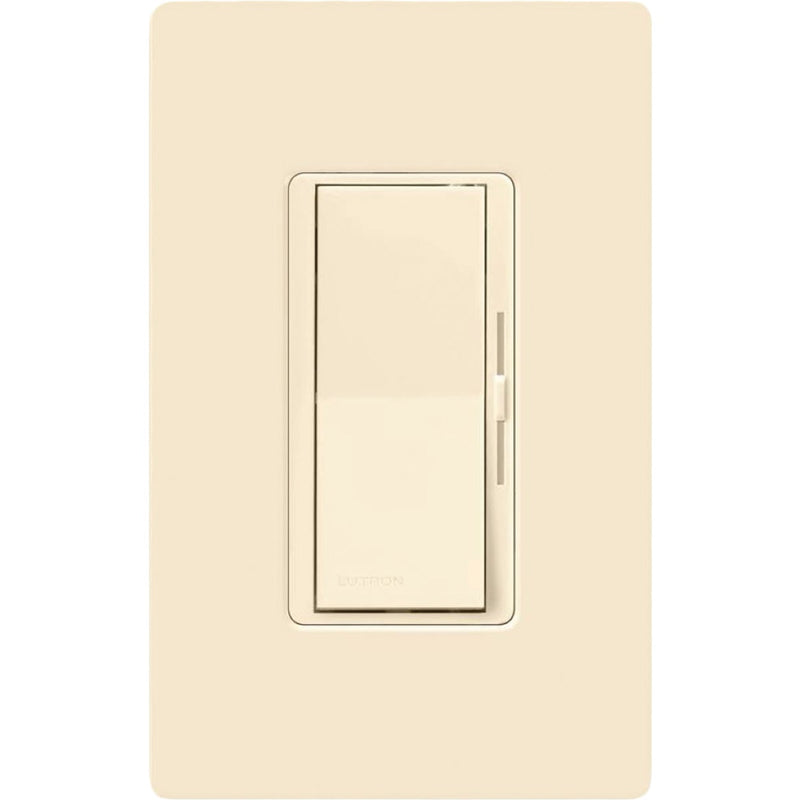 Lutron Diva Incandescent/Halogen/LED/CFL Light Almond Slide Dimmer Switch