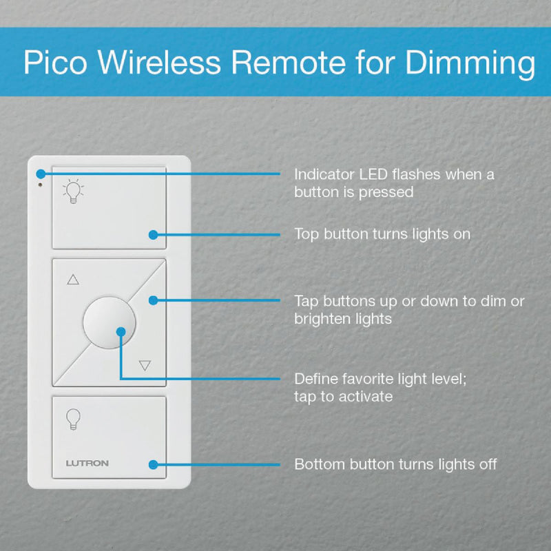 Lutron Caseta White 120V 1.25A Wireless Dimmer