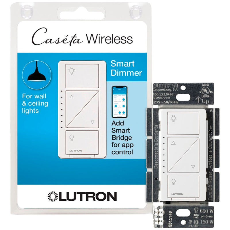 Lutron Caseta White 120V 1.25A Wireless Dimmer