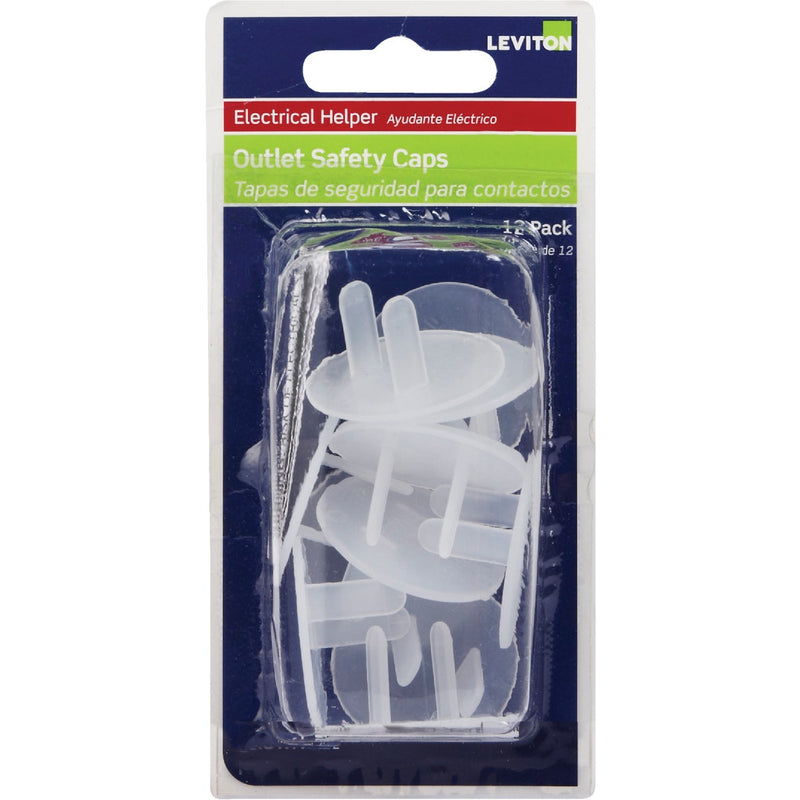 Leviton Clear Plastic Safety Outlet Plug (12-Pack)