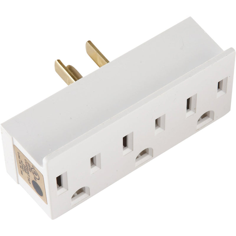 Leviton White 15A 3-Outlet Tap