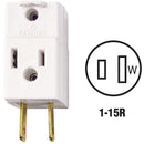 Leviton White 15A 3-Outlet Cube Tap