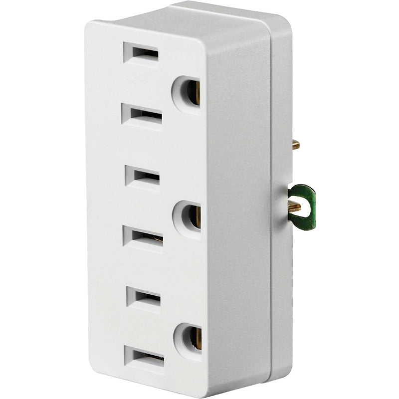 Leviton White 15A 3-Outlet Tap