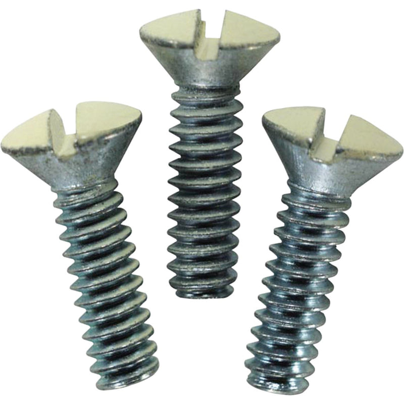 Leviton Ivory 1/2 In. Metal Wall Plate Screw (20-Pack)