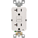 Leviton SmartlockPro Self-Test 20A White Commercial Grade Rounded Corner 5-20R GFCI Outlet