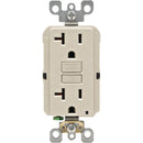 Leviton SmartlockPro Self-Test 20A Light Almond Commercial Grade Rounded Corner 5-20R GFCI Outlet