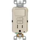 Leviton Light Almond 15A Self-Test Tamper Resistant GFCI Switch & Outlet Combination With Wallplate
