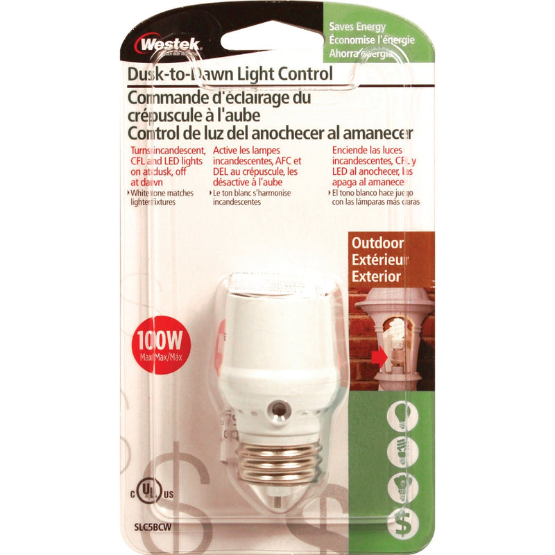 Westek Screw-In White Dusk To Dawn Photocell Lamp Control