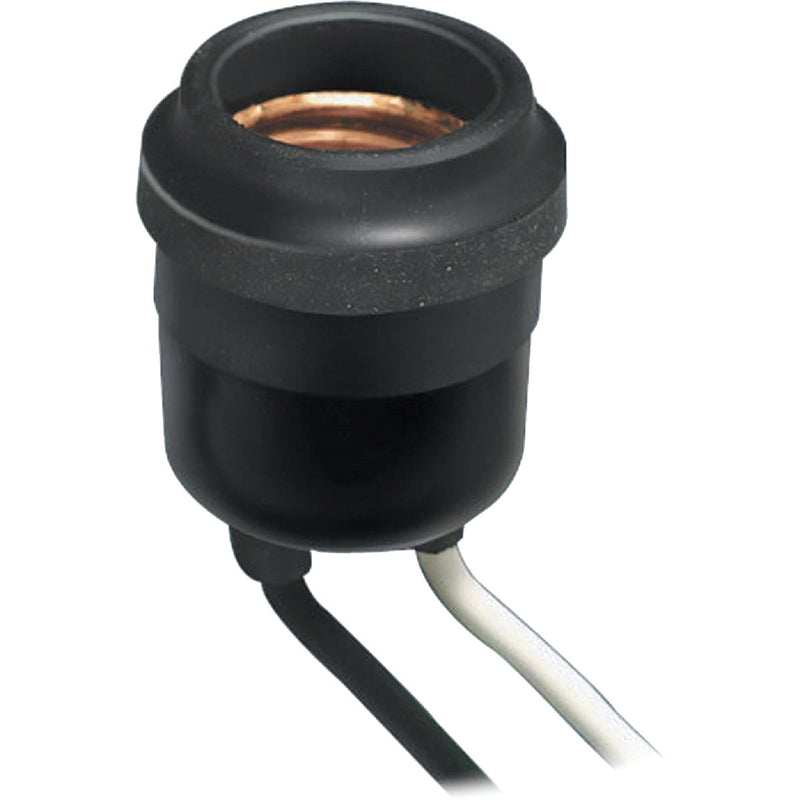 Leviton Weatherproof Medium Base Black Lamp Socket