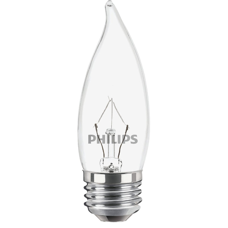 Philips DuraMax 40W Clear Medium BA9.5 Incandescent Bent Tip Light Bulb (4-Pack)