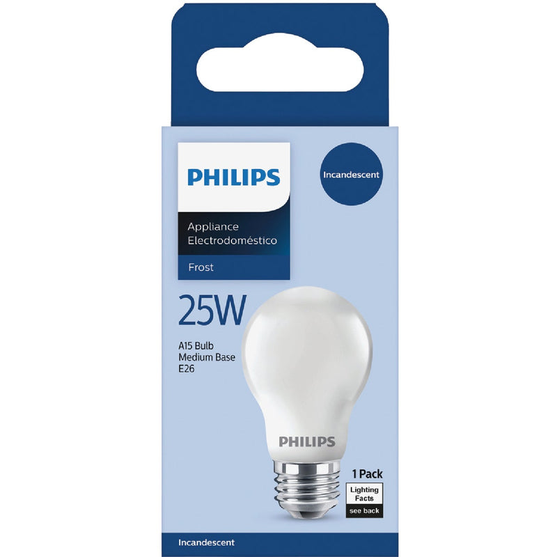 Philips 25W Frost Medium A15 Incandescent Appliance Light Bulb