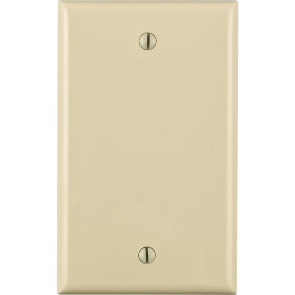 Leviton 1-Gang Standard Nylon Blank Wall Plate, Light Almond