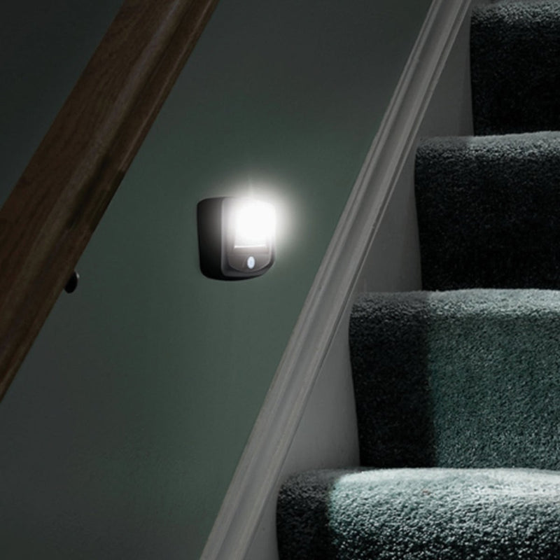 Mr. Beams 35-Lumen Brown Motion Sensing/Dusk-To-Dawn Outdoor Battery Operated Step LED Light Fixture