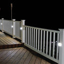 Mr. Beams 35-Lumen White Motion Sensing/Dusk-To-Dawn Outdoor Battery Operated Step LED Light Fixture