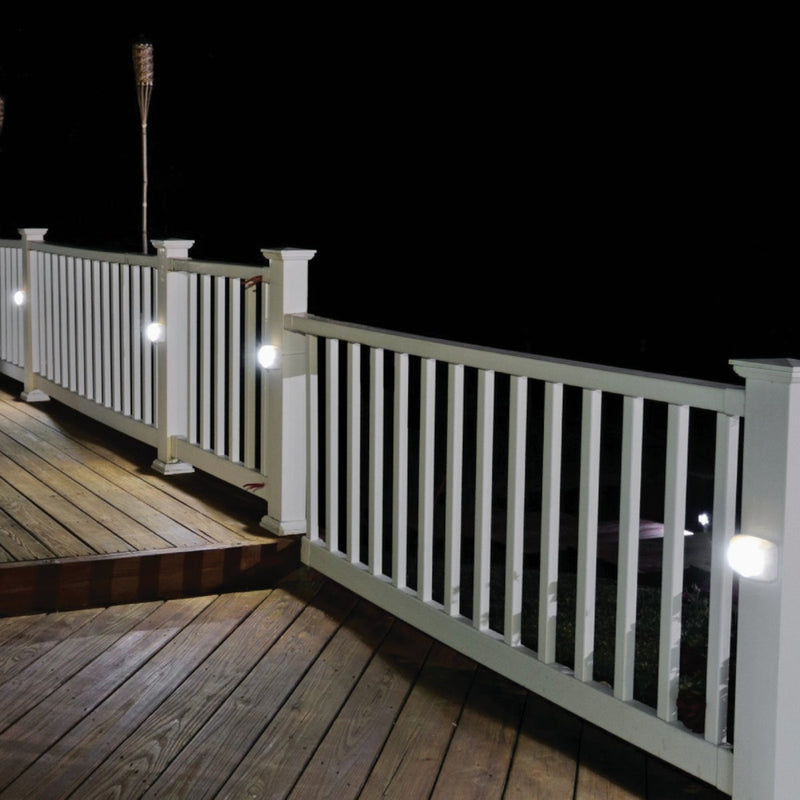 Mr. Beams 35-Lumen White Motion Sensing/Dusk-To-Dawn Outdoor Battery Operated Step LED Light Fixture