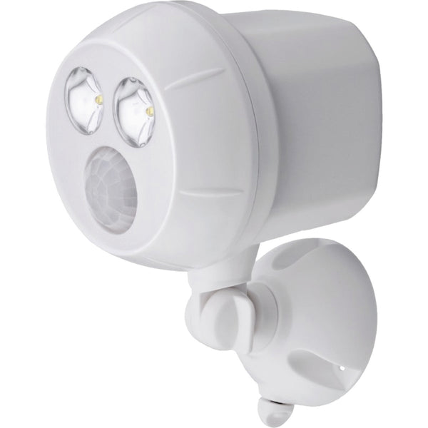 Mr. Beams UltraBright 300-Lumen White Motion Sensing/Dusk-To-Dawn Spotlight Outdoor Battery Operated LED Light Fixture