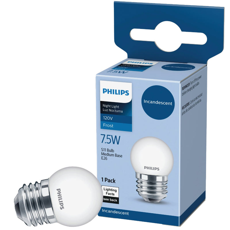 Philips 7.5W White Medium S11 Incandescent Night Light Bulb