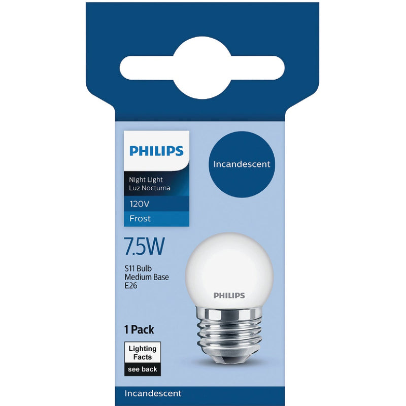 Philips 7.5W White Medium S11 Incandescent Night Light Bulb