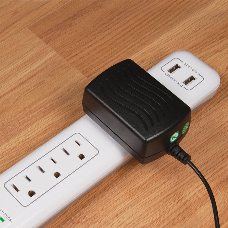 Prime Wire & Cable 4-Outlet 1200J White Surge Protector Strip with USB Charger & Right Angle Plug