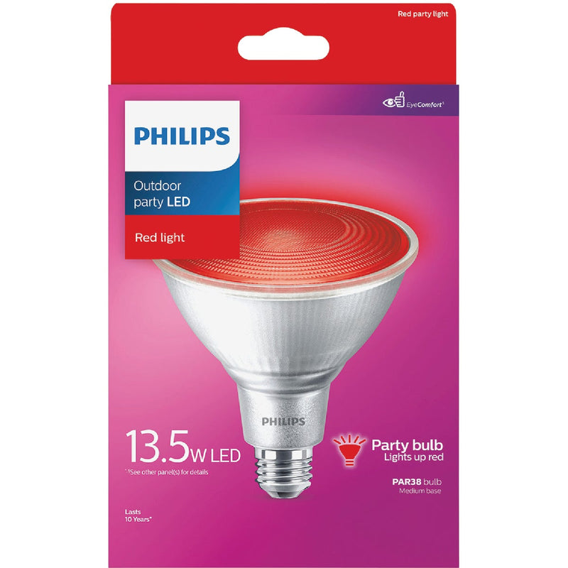 Philips 100W Equivalent Red PAR38 Medium LED Floodlight Light Bulb