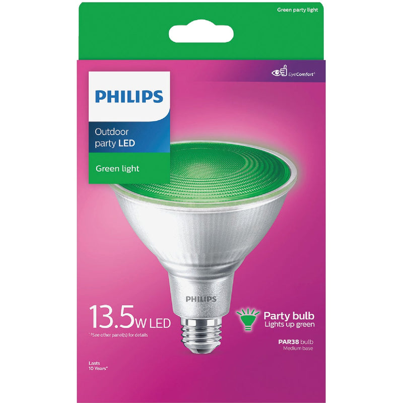 Philips 100W Equivalent Green PAR38 Medium LED Floodlight Light Bulb