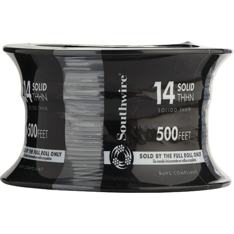 Southwire 500 Ft. 14 AWG Solid Black THHN Electrical Wire