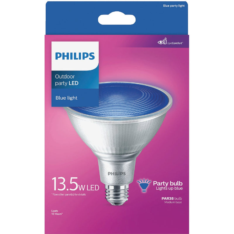 Philips 100W Equivalent Blue PAR38 Medium LED Floodlight Light Bulb