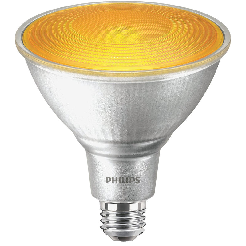 Philips 100W Equivalent Yellow PAR38 Medium Dimmable LED Bug Light Bulb