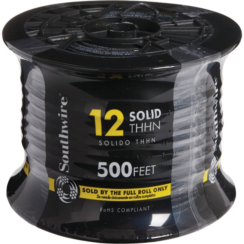 Southwire 500 Ft. 12 AWG Solid Black THHN Electrical Wire