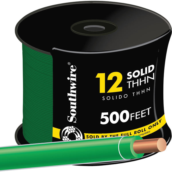 Southwire 500 Ft. 12 AWG Solid Green THHN Electrical Wire