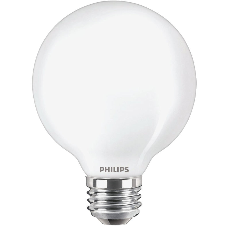 Philips 60W Equivalent Soft White G25 Medium Frosted LED Decorative Light Bulb (3-Pack)