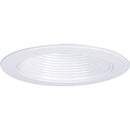 Halo 4 In. White Step Baffle Recessed Fixture Trim