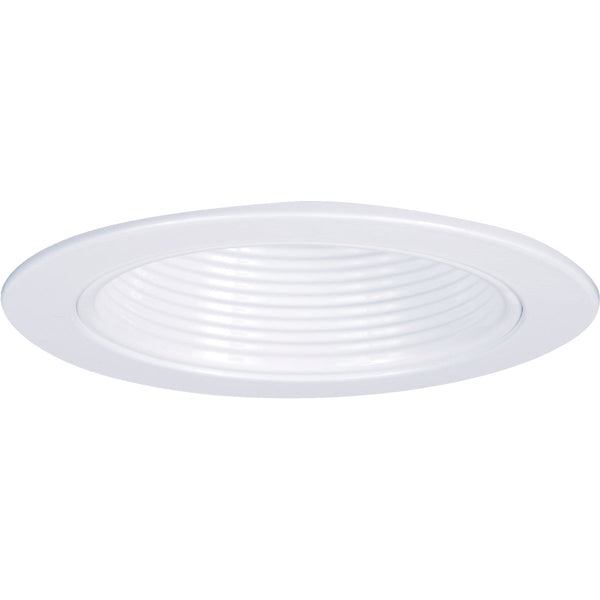 Halo 4 In. White Step Baffle Recessed Fixture Trim