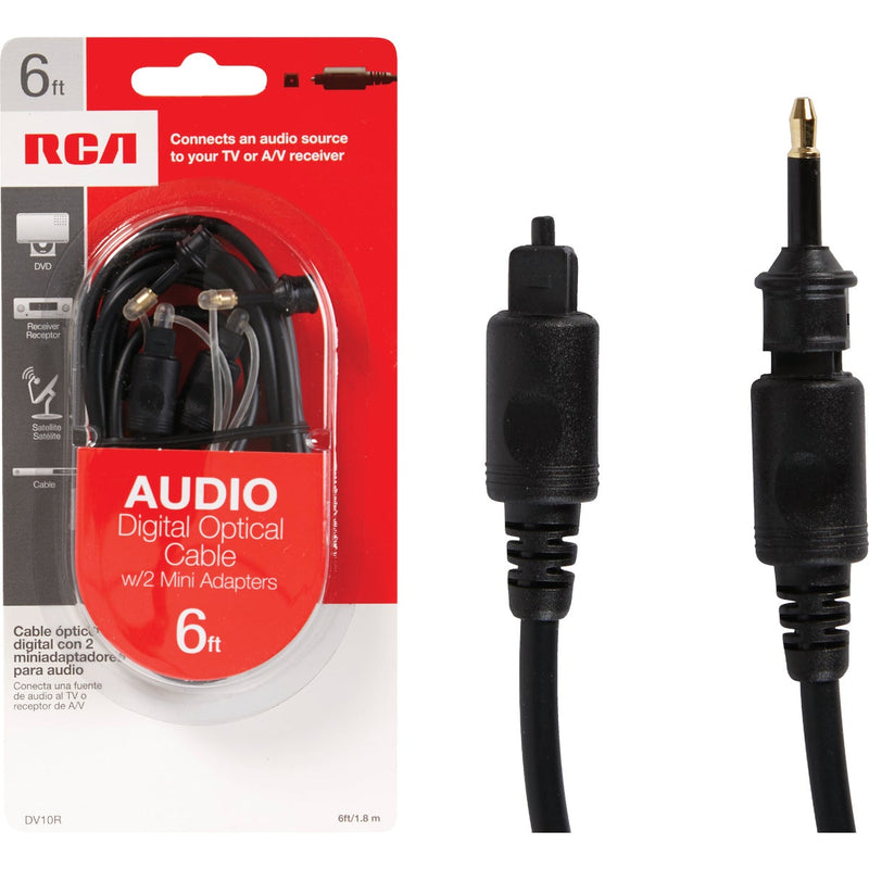 RCA 6 Ft. Black Audio Digital Optical Cable