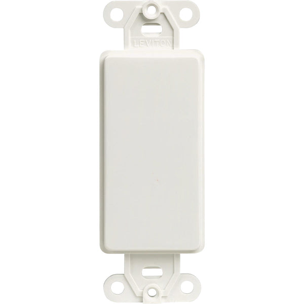 Leviton Decora QuickPort White Blank Wall Plate Insert